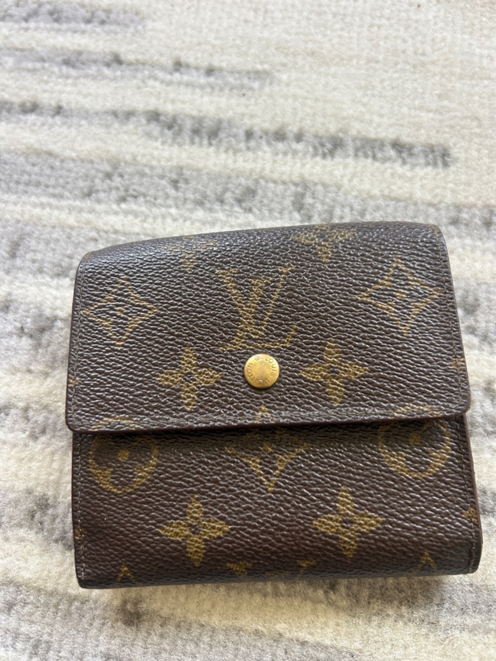 Louis Vuitton Monogram leather Compact Trifold Wallet - Brown/Gold Hardware